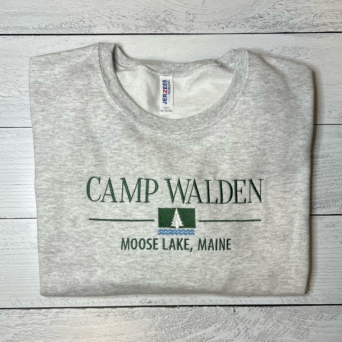 Moose Lake Camp Ash Crewneck